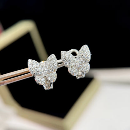 [Super CiCi ]BUTTERFLY ALL DIAMOND EARRINGS