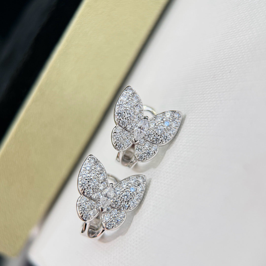 [Super CiCi ]BUTTERFLY ALL DIAMOND EARRINGS