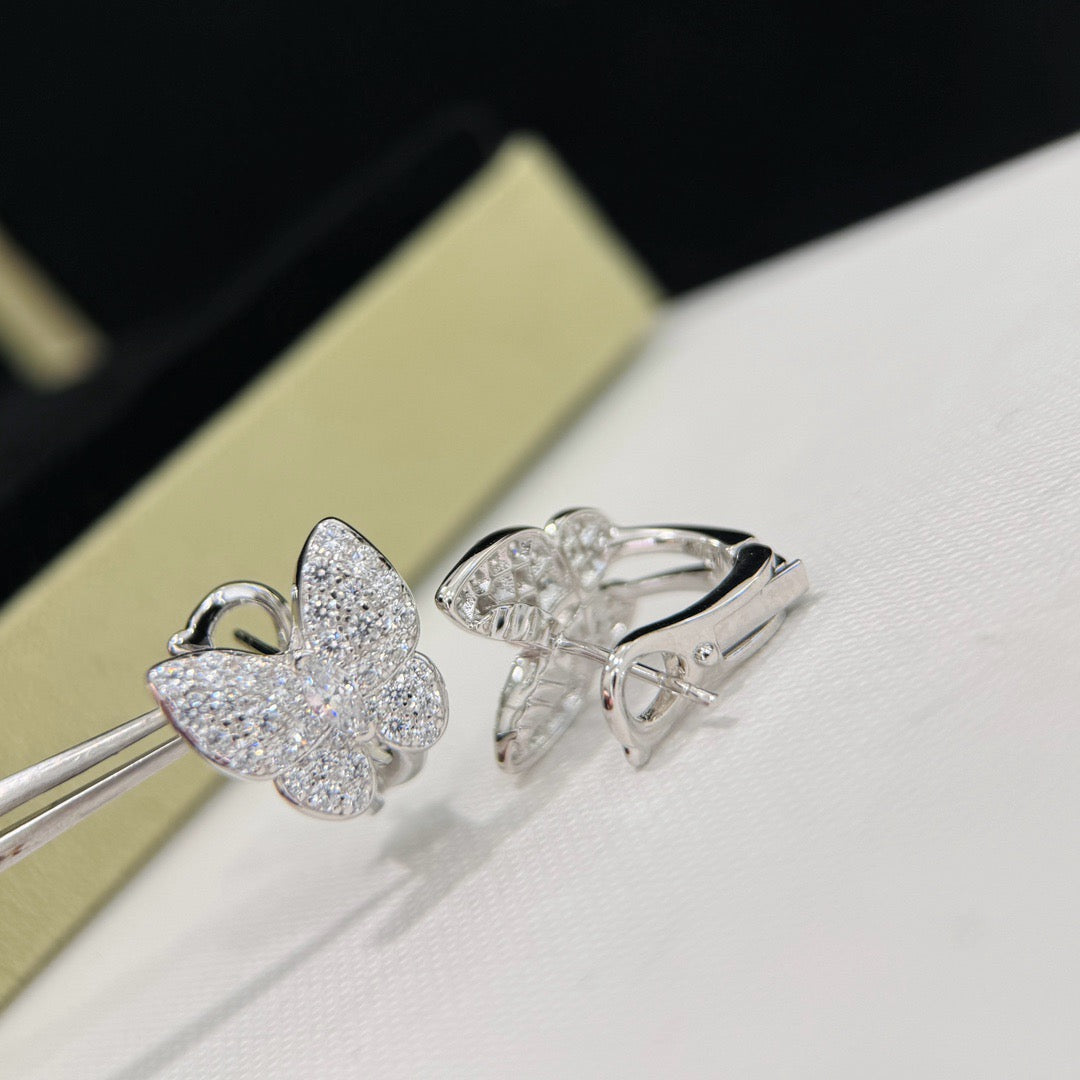 [Super CiCi ]BUTTERFLY ALL DIAMOND EARRINGS