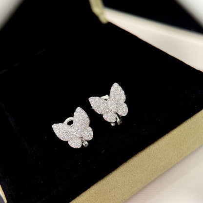 [Super CiCi ]BUTTERFLY ALL DIAMOND EARRINGS