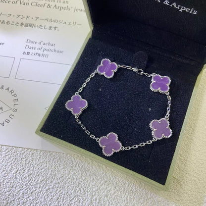 [Super CiCi ] CLOVER 5 MOTIF VIOLET BRACELET COLLECTION