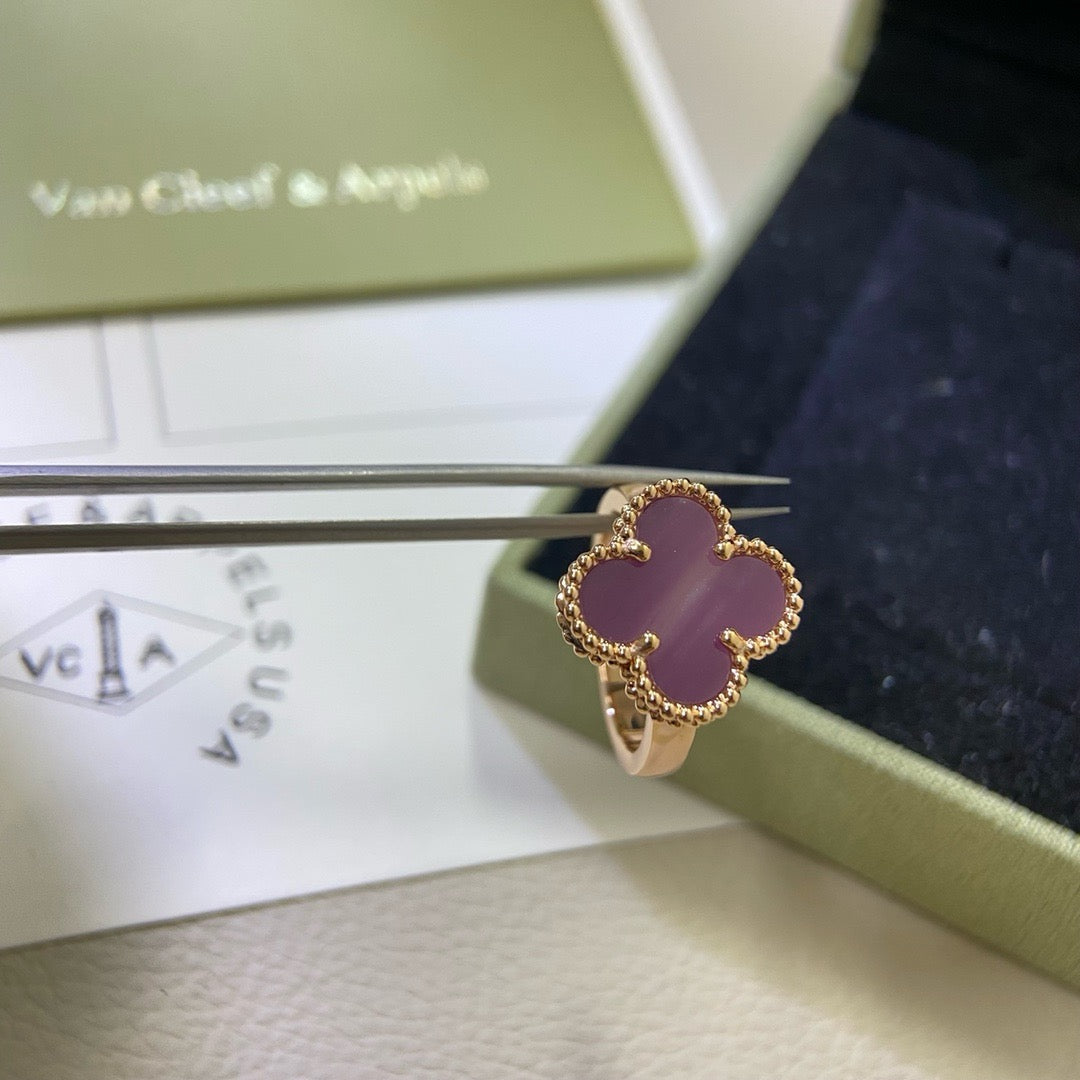 [Super CiCi ]CLOVER  PURPLE VIOLET RING