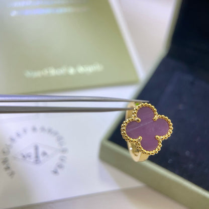 [Super CiCi ]CLOVER  PURPLE VIOLET RING
