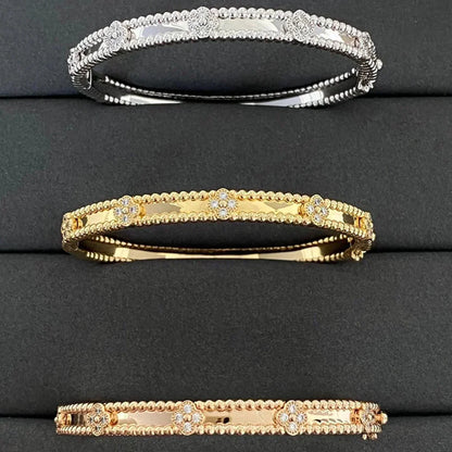 [Super CiCi ]CLOVER BRACELET 4MM DIAMONDS