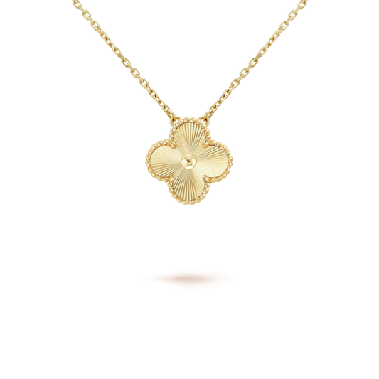 [Super CiCi ]CLOVER 15MM LASER NECKLACE