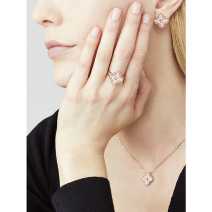 [Super CiCi ]CLOVER 15MM DIAMOND SINGLE FLOWER NECKLACE