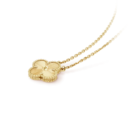 [Super CiCi ]CLOVER 15MM LASER NECKLACE