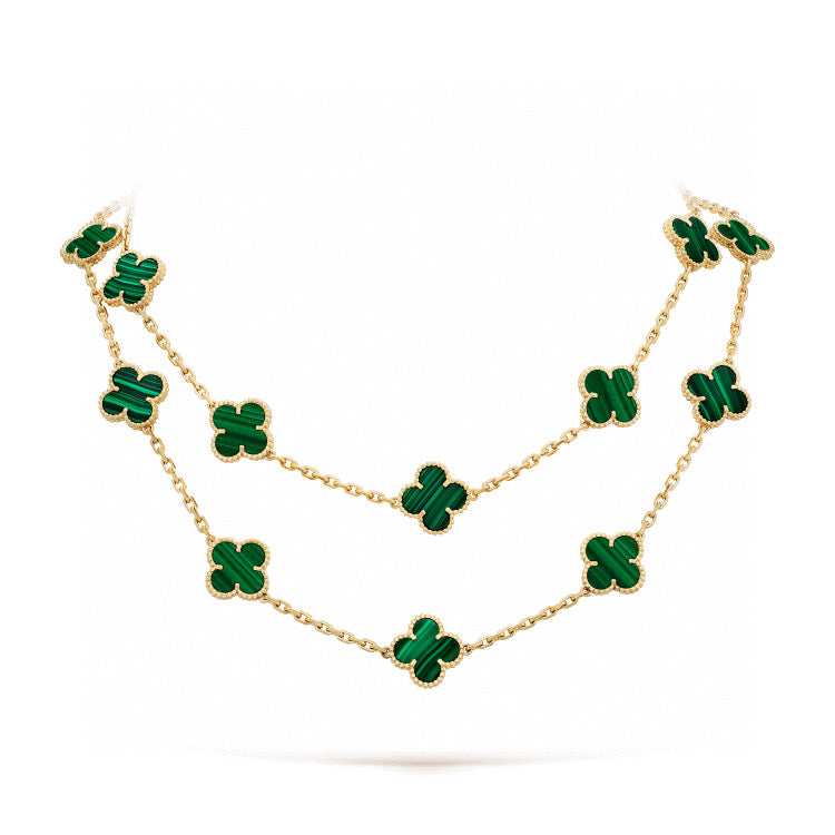 [Super CiCi ]CLOVER 20 MOTIFS MALACHITE GOLD