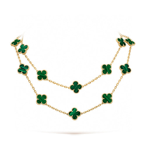 [Super CiCi ]CLOVER 20 MOTIFS MALACHITE GOLD