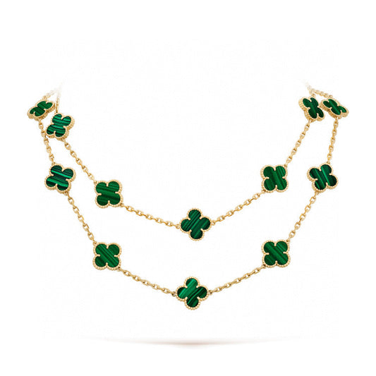 [Super CiCi ]CLOVER 20 MOTIFS MALACHITE GOLD