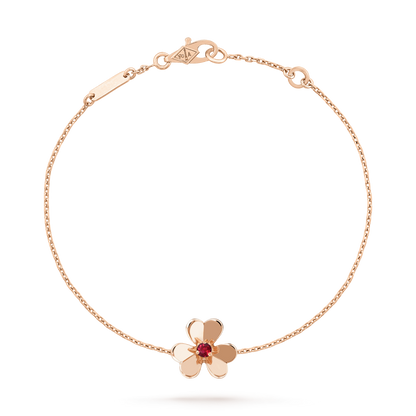 [Super CiCi ]FRIVOLE GOLD FLOWER PINK MALACHITE BRACELET