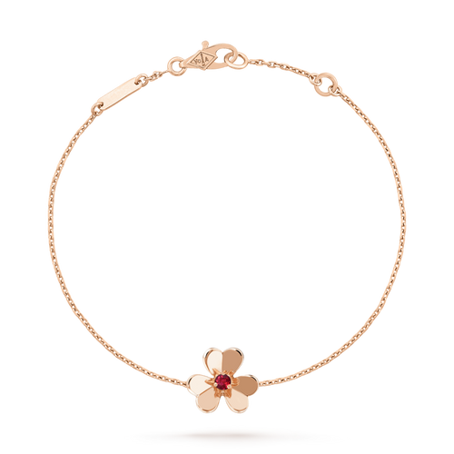 [Super CiCi ]FRIVOLE GOLD FLOWER PINK MALACHITE BRACELET
