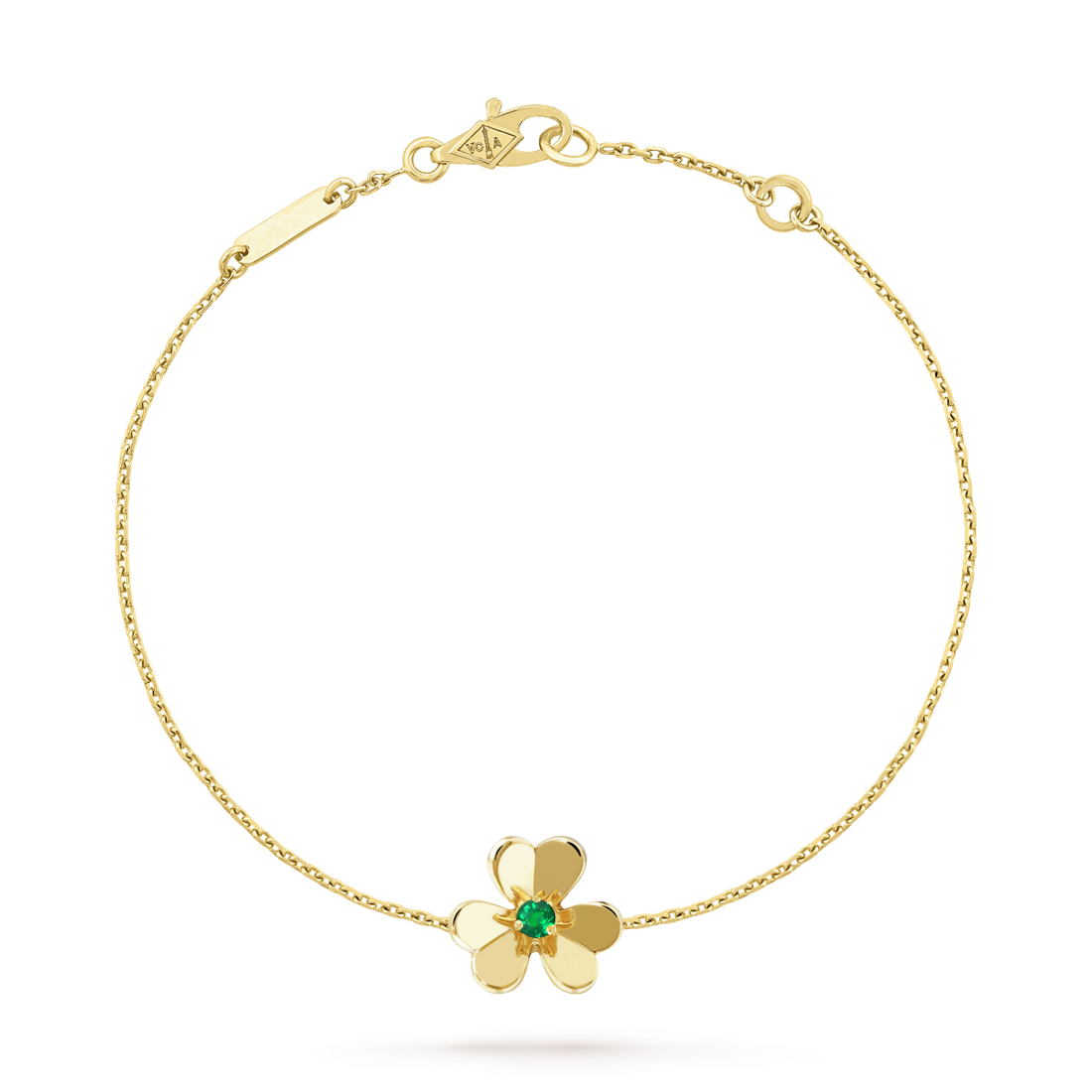 [Super CiCi ]FRIVOLE GOLD FLOWER PINK MALACHITE BRACELET