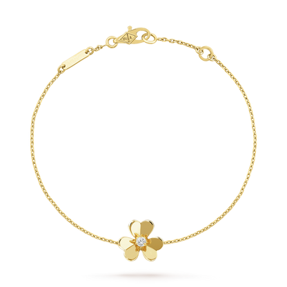 [Super CiCi ]FRIVOLE GOLD FLOWER PINK MALACHITE BRACELET