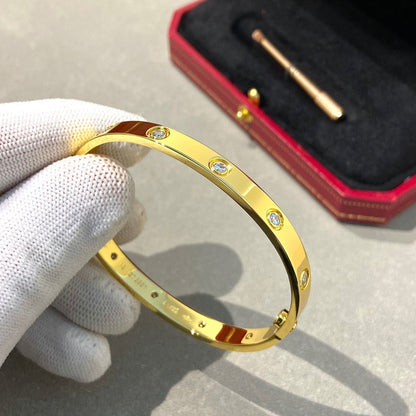 [Super CiCi ]LOVE BRACELET 6.1MM 10 DIAMONDS
