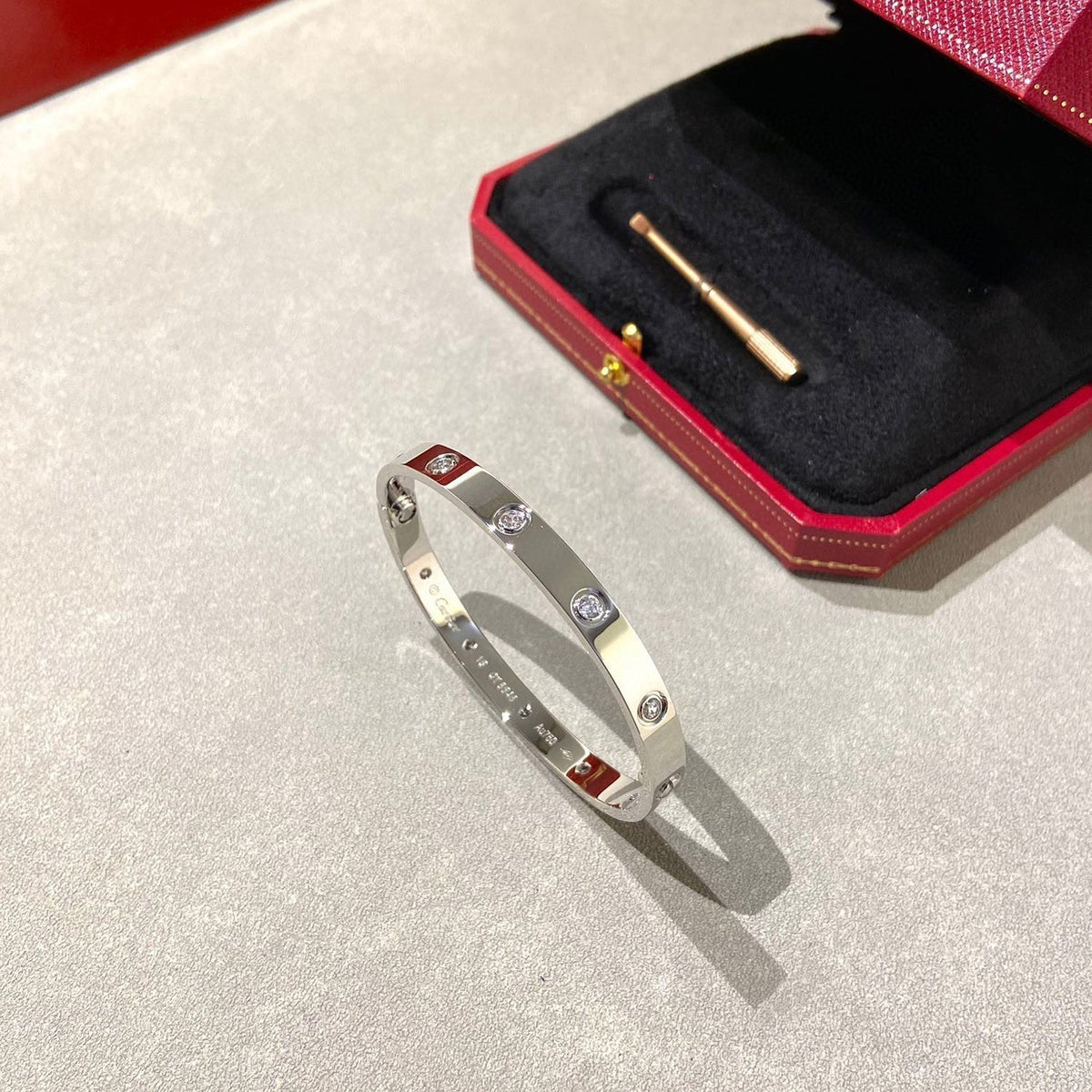 [Super CiCi ]LOVE BRACELET 6.1MM 10 DIAMONDS