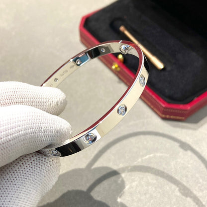 [Super CiCi ]LOVE BRACELET 6.1MM 10 DIAMONDS