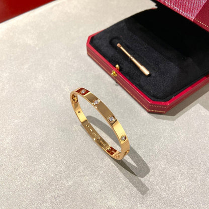 [Super CiCi ]LOVE BRACELET 6.1MM 10 DIAMONDS
