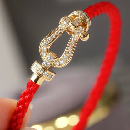 [Super CiCi ]FORCE LARGE HORSESHOE FULL DIAMOND BRACELET GOLD
