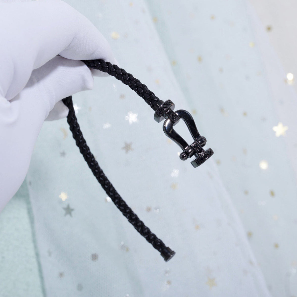 [Super CiCi ]FORCE LARGE SERIES HORSESHOE BLACK SAMURAI BRACELET