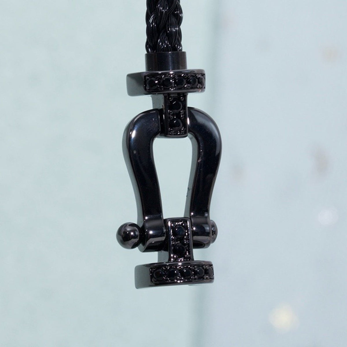 [Super CiCi ]FORCE LARGE SERIES HORSESHOE BLACK SAMURAI BRACELET