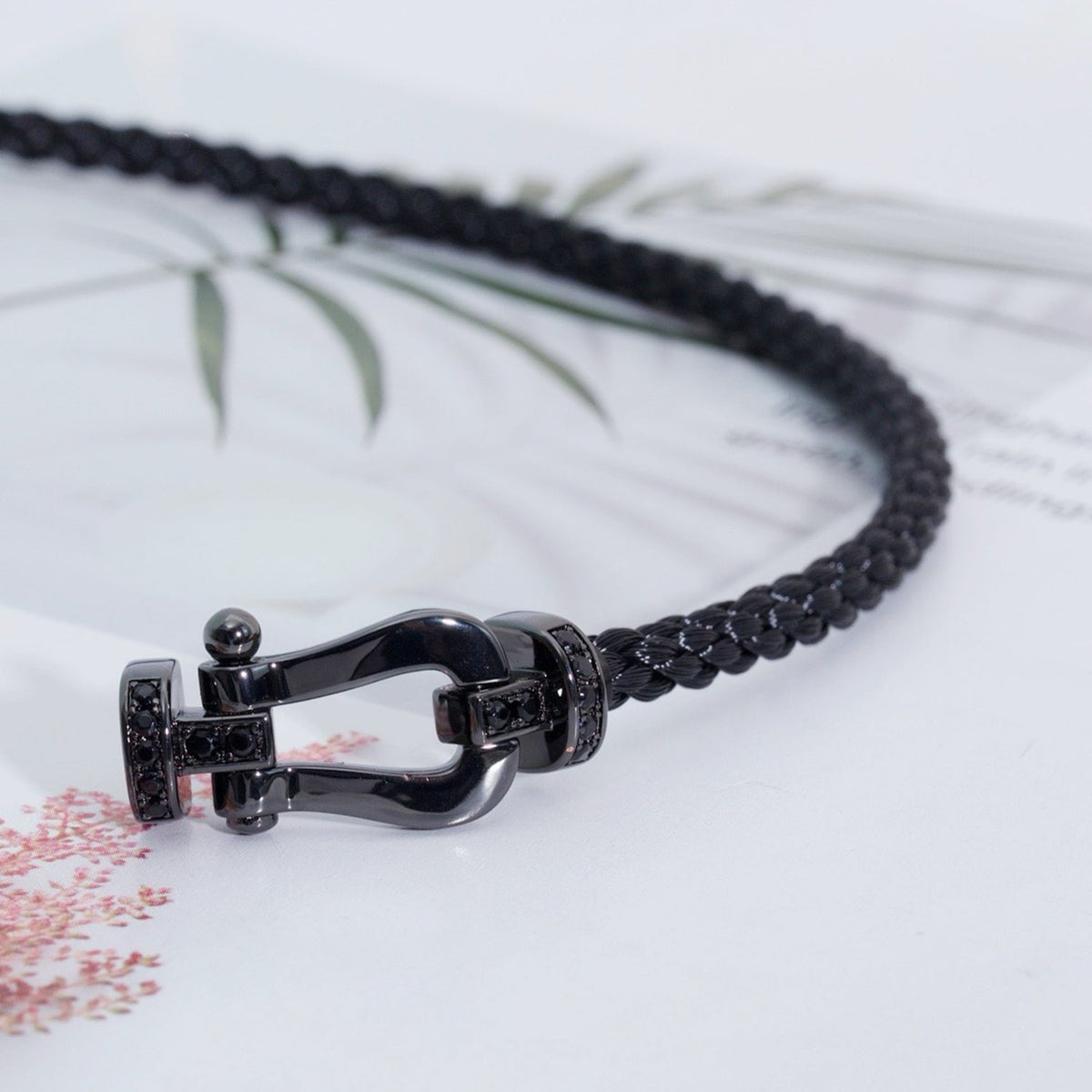 [Super CiCi ]FORCE LARGE SERIES HORSESHOE BLACK SAMURAI BRACELET