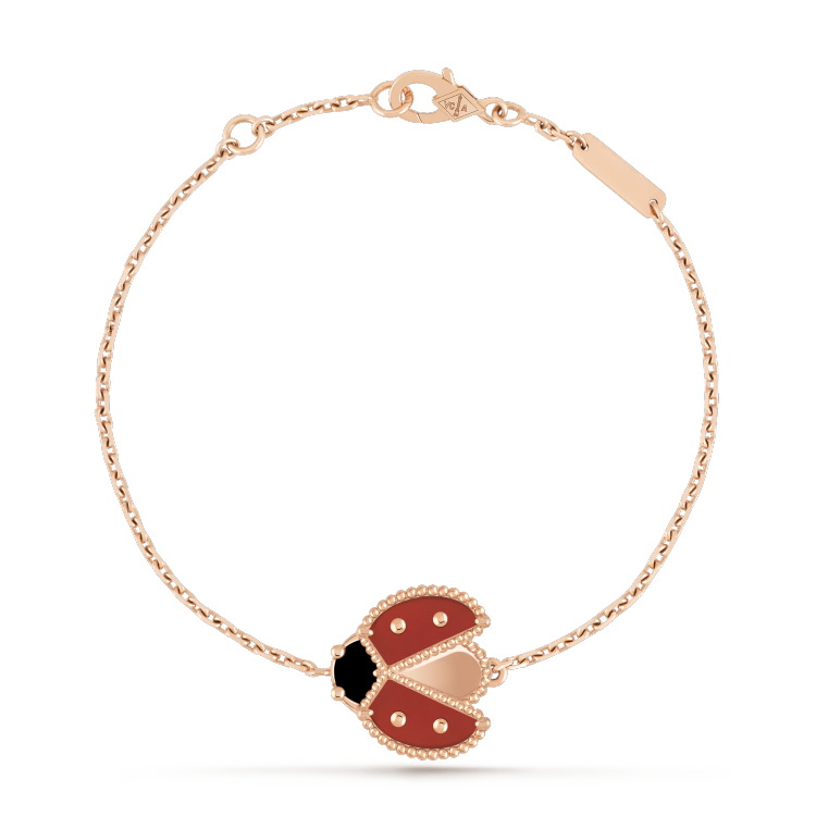 [Super CiCi ]LUCKY SPRING 1 MOTIF PINK GOLD BRACELET