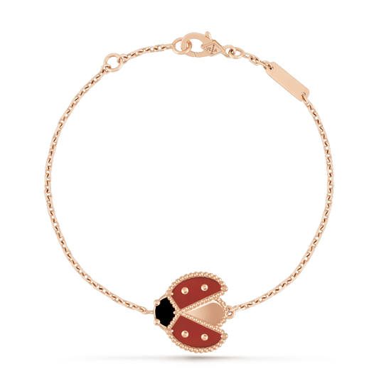 [Super CiCi ]LUCKY SPRING 1 MOTIF PINK GOLD BRACELET