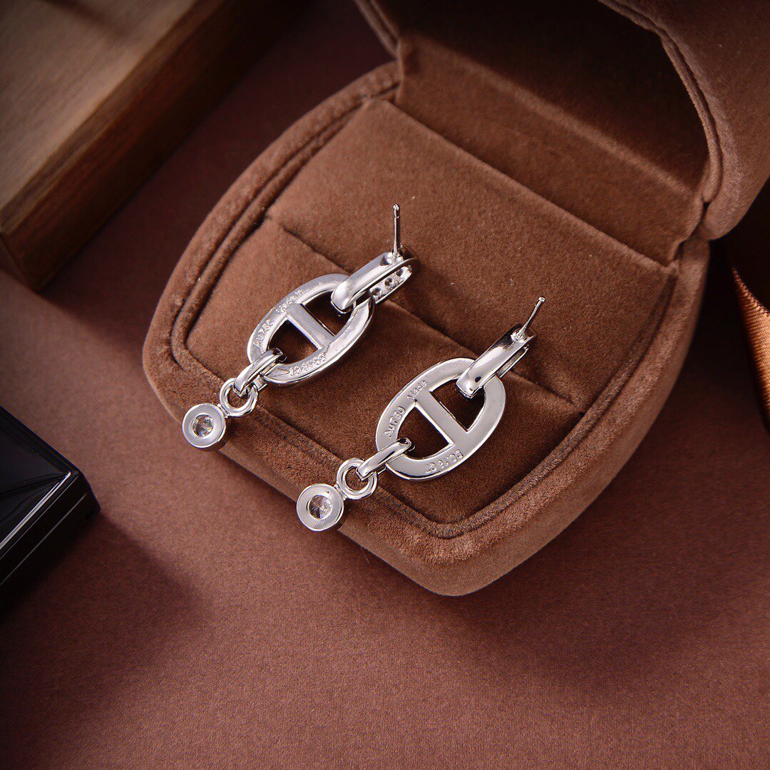 [Super CiCi ]HM CHAINE DIAMOND EARRINGS