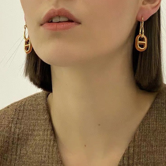 [Super CiCi ]HM O'MAILLON GOLD EARRINGS