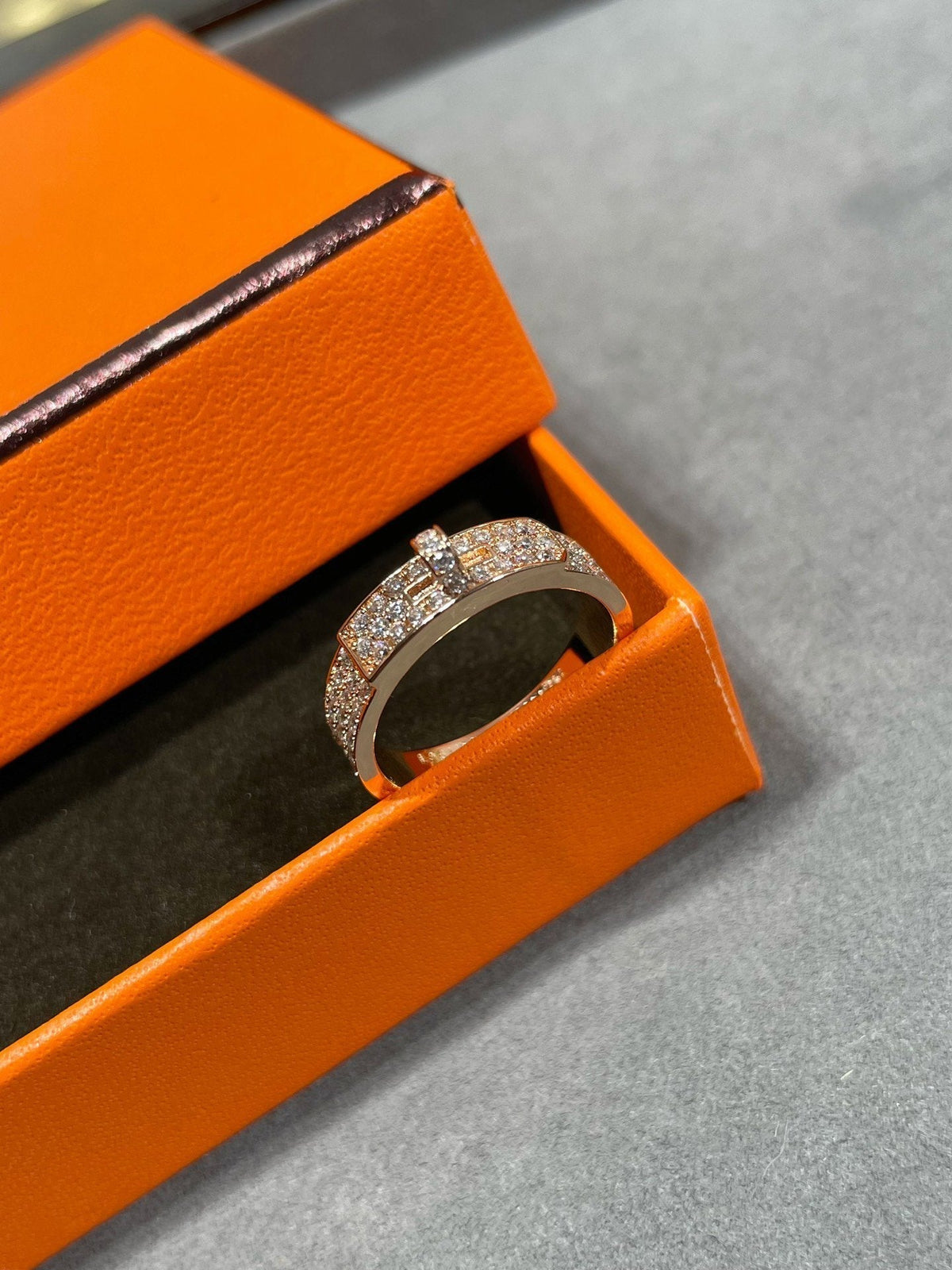 [Super CiCi ]KELLY PINK GOLD DIAMOND RING