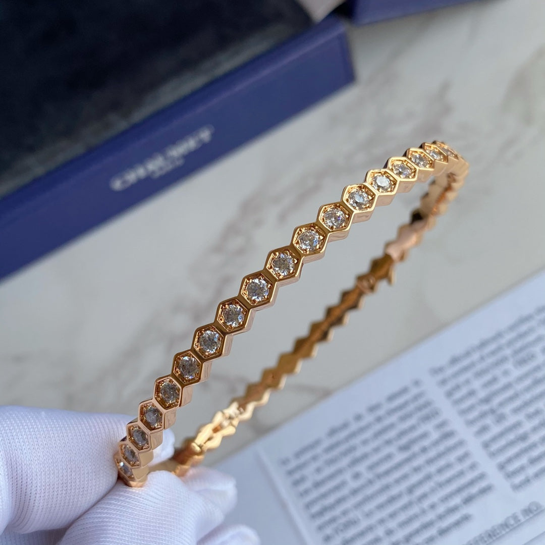 [Super CiCi ]BEE LOVE GOLD BRACELET FULL DIAMOND