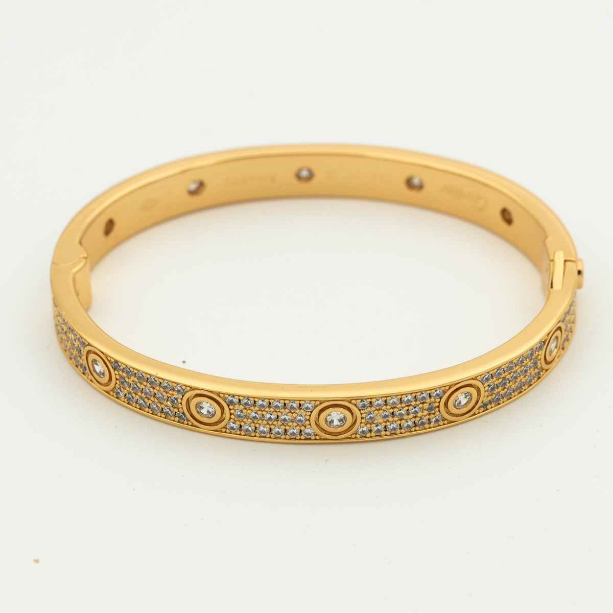 [Super CiCi ]LOVE BRACELET 6.1MM DIAMOND-PAVED 10 BIG DIAMONDS