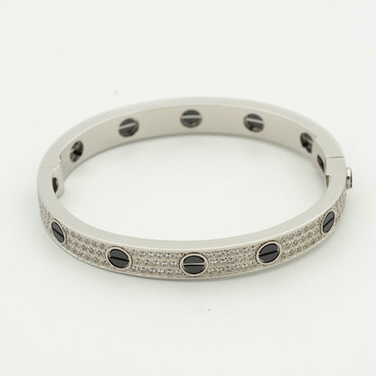 [Super CiCi ]LOVE BRACELET 6.1MM DIAMOND-PAVED CERAMIC