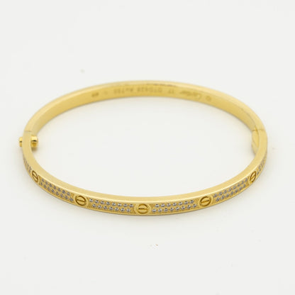 [Super CiCi ]LOVE BRACELET 3.65MM DIAMOND-PAVED