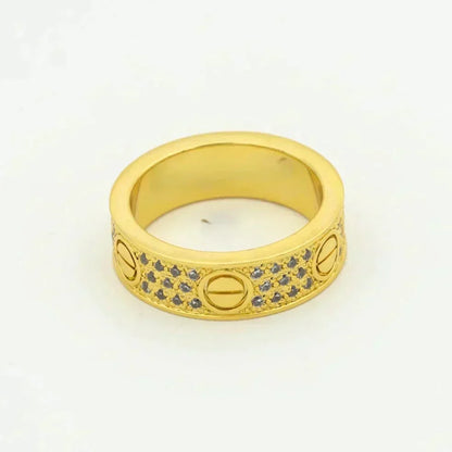 [Super CiCi ]LOVE RING 5.5MM DIAMONDS PAVED
