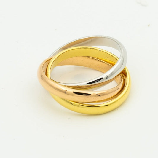 [Super CiCi ]TRINITY RING GOLD PINK GOLD SILVER