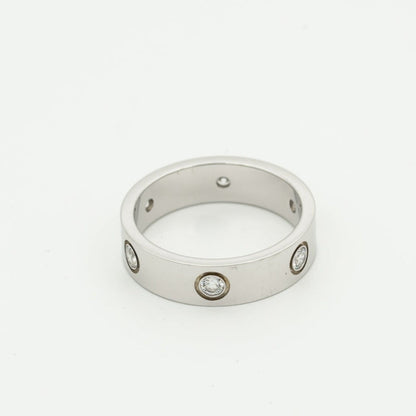[Super CiCi ]LOVE RING 5.5MM 6 DIAMONDS SILVER