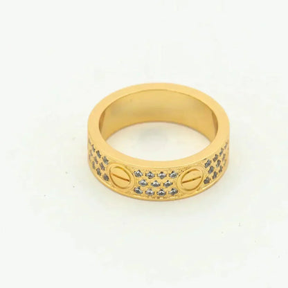 [Super CiCi ]LOVE RING 5.5MM DIAMONDS PAVED