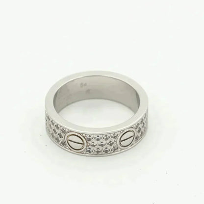 [Super CiCi ]LOVE RING 5.5MM DIAMONDS PAVED