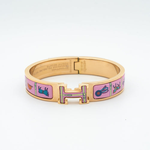 [Super CiCi ]H PINK GOLD BRACELET PINK CERAMIC