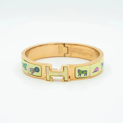 [Super CiCi ]H PINK GOLD BRACELET CREAM CERAMIC