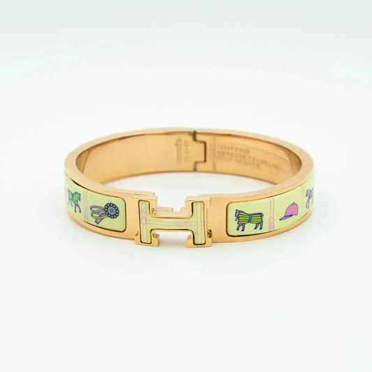 [Super CiCi ]H PINK GOLD BRACELET CREAM CERAMIC