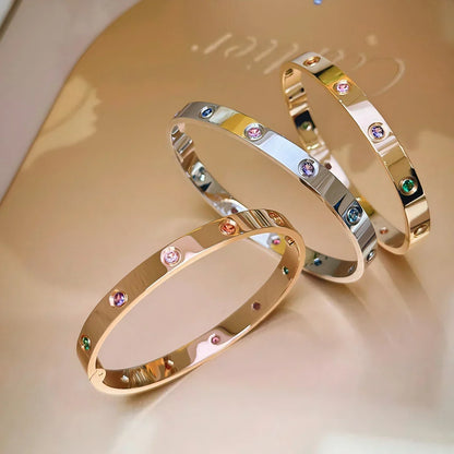 [Super CiCi]CLASSIC 6.1MM LOVE BRACELET 10-DIAMOND MULTICOLOR