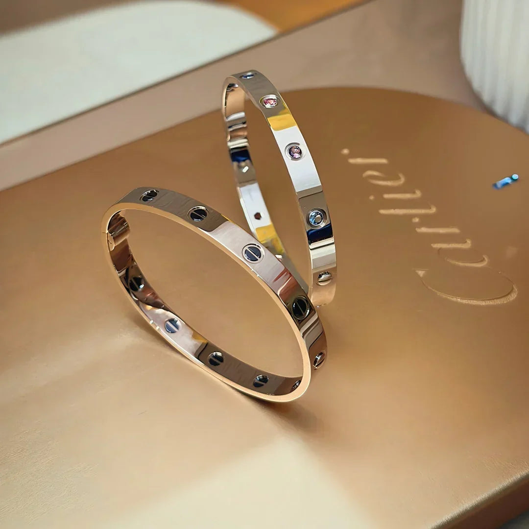 [Super CiCi]CLASSIC 6.1MM LOVE BRACELET 10-DIAMOND MULTICOLOR