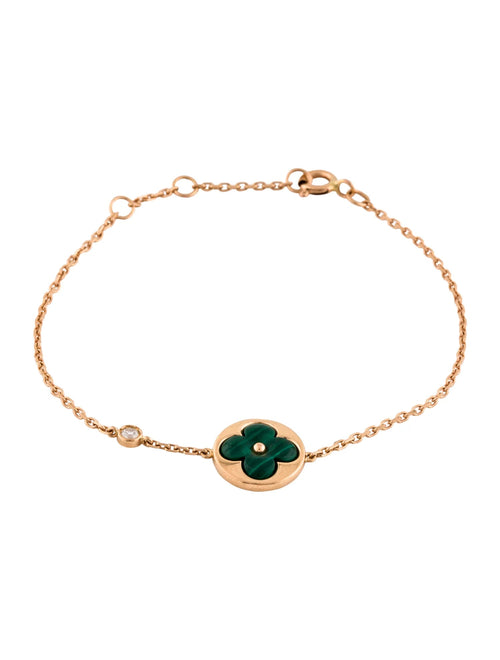 [Super CiCi ]SUN MALACHITE 1 DIAMOND PINK GOLD BRACELET