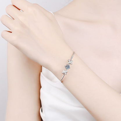 [Super CiCi]ELEGANT BOW-KNOT MOISSANITE BRACELET