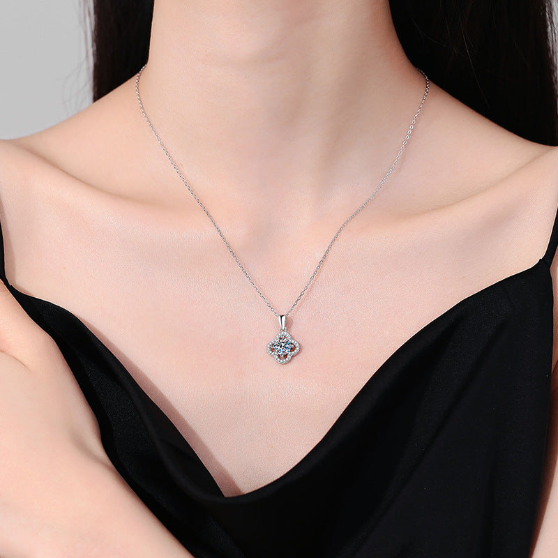 [Super CiCi]CLASSIC CLOVER MOISSANITE PENDANT NECKLACE
