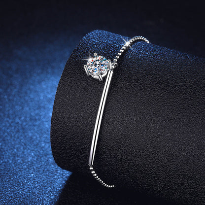 [Super CiCi]ELEGANT HALF-MOON CURVE MOISSANITE BRACELET