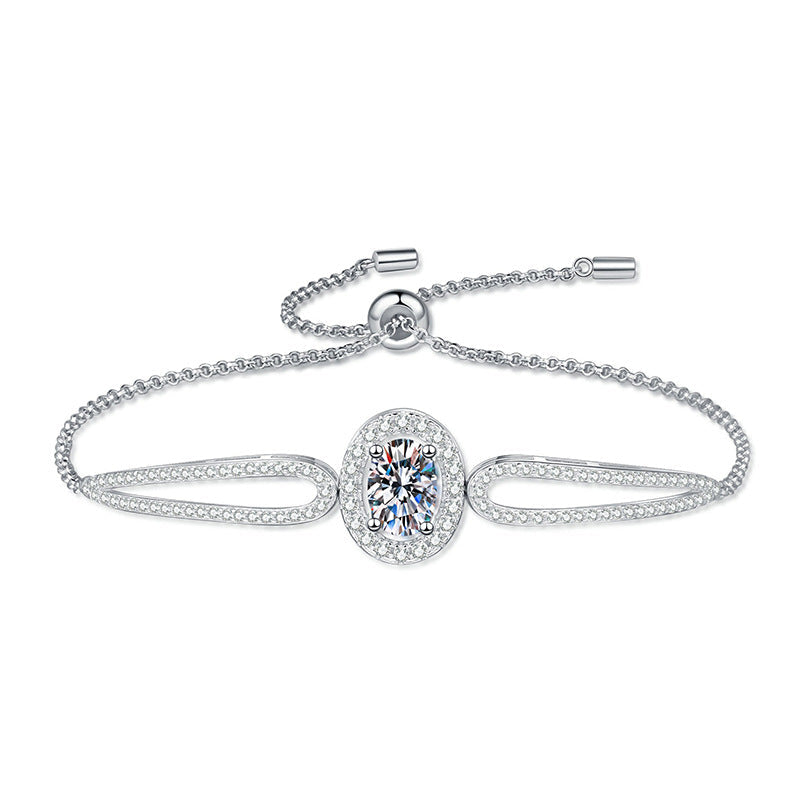 [Super CiCi]"PIGEON'S EGG" TEARDROP MOISSANITE BRACELET